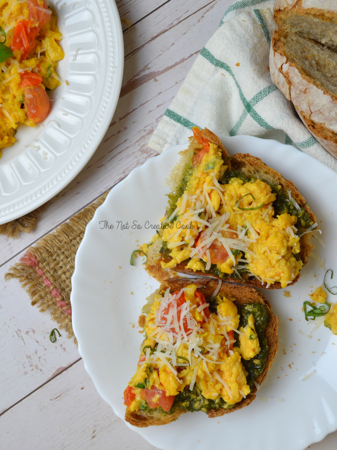 Tomato Basil Scrambled Eggs